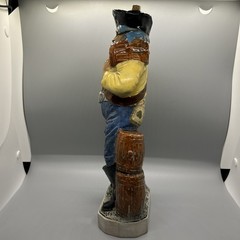 Casa Vento Figural Wine Bottle Made in Italy Collectors Item 82 Stickered Pirate
