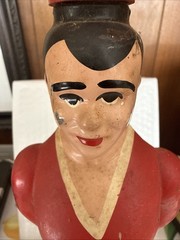 Vintage Joaquim Antonio Da Silveira Empty Football Soccer Player Wine Bottle 12”