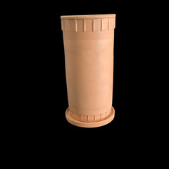 Vintage Clay Wine Bottle Cooler Terra Cotta Made In Italy Rustic Pottery
