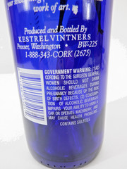 Cobalt Blue « Marilyn » Wine Bottle – Kestrel Pure Platinum 3rd Ed. Decor Empty