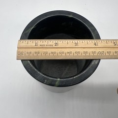 Green Veined Marble Utensil Holder Vessel Wine Bottle Chiller @ 4+ LB Taiwan VTG
