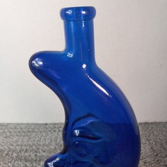 Blue Moon Riesling 500ml Blue Glass Collectible Wine Bottle Moon Face Design