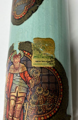 Vintage Beameister Jade Green Stoneware Bottle May-Wine Jim Beam Germany