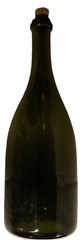 Vintage Green Inverted Bottom Wine Bottle with Cork