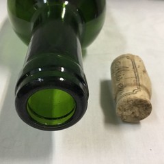 Vintage Dark Green Wine Champagne Bottle with Indian Image Painted 12&Prime; Tall