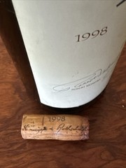 Opus One 1998 Napa Valley Bordeaux Blend Red Empty Bottle With Cork.