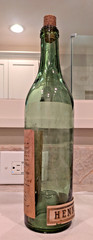 Ja Hennessy Cognac, 2 Star SO, Antique Bottle, France/Germany, Etched Glass Cork
