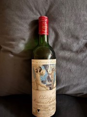 Château Mouton Rothschild 1973 Wine Bottles Pablo Picasso Label Pauillac France