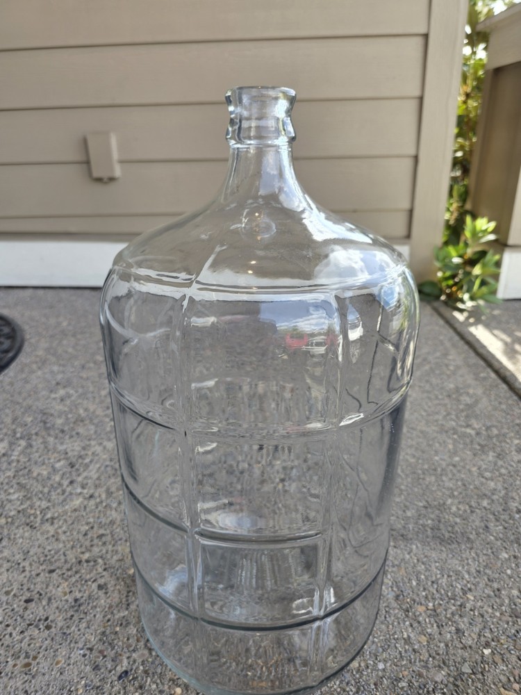Vintage Italian Glass Jug Carboy 6 Gallon/23 Liters made in Italy.
