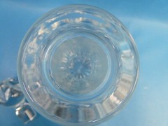 Quality Heavy Wine Captains Decanter with Stopper Clear Pressed Glass Decorative