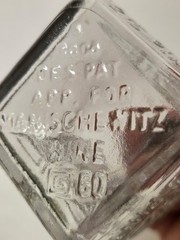Vintage Manischewitz 2/5 Pint Glass Wine Bottle