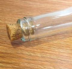 Long Neck 72 cl Green Tint Glass Wine Bottle w Cork 13.75&Prime; Tall