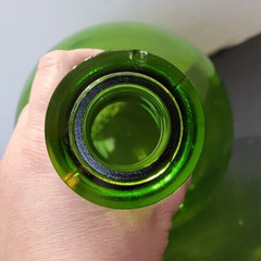 Vintage USA Green Glass 1/2 Gallon Bottle Decanter #810 No lid