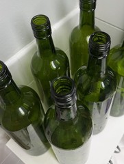 Green Wine Bottles – individually – No Labels Or Decals – 750ml.