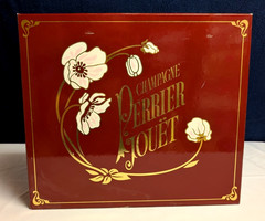 Vintage 1988 PERRIER JOUET Champagne Special Box Set w/ 4 Flutes + Empty Bottle