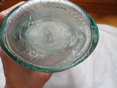 Vintage Green Glass Fish Shaped Wine Bottle 13&Prime; Empty Opici Pescevino Marche