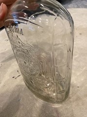 Vintage One Half Gallon Owens-Illinois Clear Glass Wine Embossed Quality Control