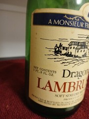 Dragone Lambrusco Green Wine Bottle EMPTY Marked Food-Town $2.01 Italy