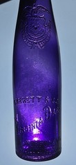 Antique Garrett&rsquo;s Virginia Dare Norfolk VA Irradiated Purple Wine Bottle 12.75&Prime;