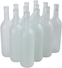 FastRack – 750 ml Frosted Wine Bottles (Pack of 12), W5 750 ml Bordeaux Glass