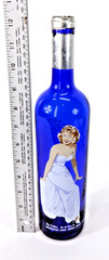 Cobalt Blue « Marilyn » Wine Bottle – Kestrel Pure Platinum 3rd Ed. Decor Empty