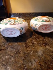 Set of two Vintage Round Front Chinese Rice Wine decameter/bottle