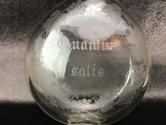 Antique Quantum Satis Wine Tasting Bottle Latin « Just Enough »