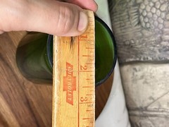 Heavy Green Wine Glass Made of Wine Bottle 5”