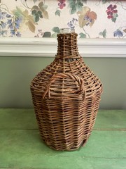 Vintage Wicker Demijohn Wine Bottle 11&Prime;
