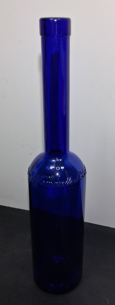 Tomasello Winery Cobalt Blue Wine Bottle Decorative Replacement 12.5&Prime; Tall