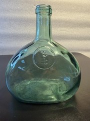 Vintage Dalmau Hermanos Wine Bottle Green Glass Spanish Made in Spain 6.5” Tall