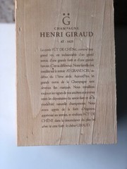 Henri Giraud Champagne Bottle Wood Gift Box Ay Grand Cru Fut De Chene