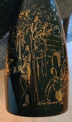 Special Ed. 2001 Paris 28 oz. Champagne Bottle 12&Prime; Cafe Setting by LeRoy Neiman*