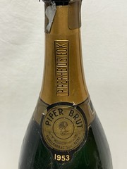 Vintage Piper- Heidsieck Brut Champagne 1953 Empty Sealed Store Display Bottle
