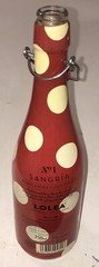 Lolea No.1 Red Polka Dot Sangria Wine Bottle/Empty/Nice Decor for Bar