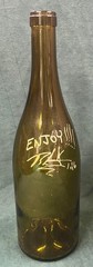 CHAMPAGNE EMPTY GLASS BOTTLE 3 LITER SIGNED BLK