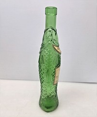 1969 Antinori Bianco Green Glass Fish Wine Bottle Della Costa Toscana Italy 10&Prime;
