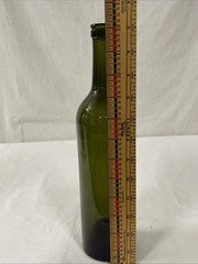 Antique 12.25” Green Unmarked Glass Wine Bottle – CHIPPED