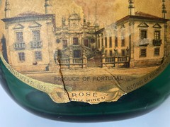 Vintage Mateus Green Glass 8.25&Prime; Bottle Portugal Rose Wine DREYFUS ASHBY & CO.