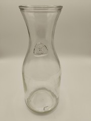 VTG Paul Masson Since 1852 Clear Glass Wine Carafe Bottles, Containers Lot Of 2