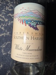 Southern Harvest White Muscadine Georgia Wine Bottle Empty