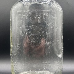 Vintage Garrett’s Wine Jug/Bottle With Lid Half Gallon Embossed