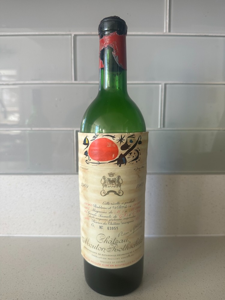 Chateau Mouton Rothschild Empty 750ML Bottle 1969