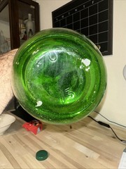 Very Old Huge GREEN Vintage Bottle ( Wine Bottle From Italy ) Not Sure