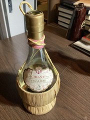 Cavaliere Red Chianti Wine Bottle Decanter Cane