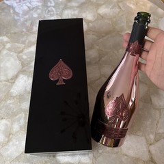 EMPTY ACE OF SPADES ROSE(ARMAND DE BRIGNAC)750ML EMPTY CHAMPAGNE BOTTLE WITH BOX