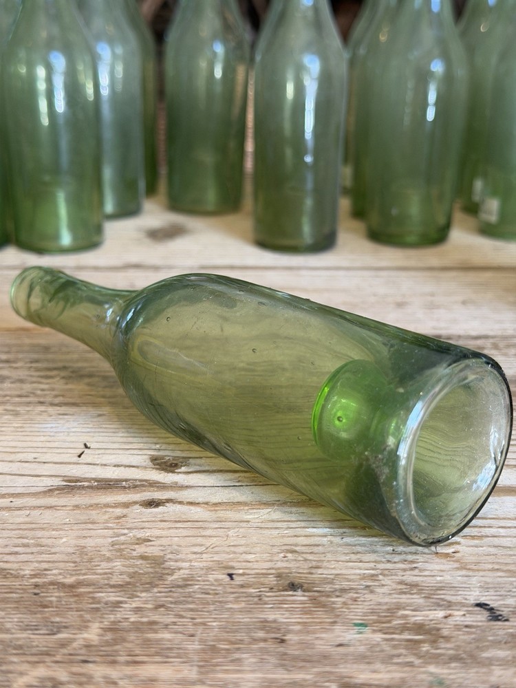Antique Single Serve Wine Bottle French Hand Blown Punt