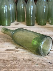 Antique Single Serve Wine Bottle French Hand Blown Punt