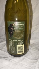 Toasted Heads Empty Chardonnay Wine Bottle With Cork 2002 Bottling Year