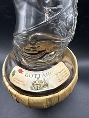 Vintage Italian Wine Bottle Bottaro Twisted Glass Neck Empty 16”